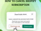 Step-by-step infographic on canceling a Shopify subscription, highlighting key actions and user-friendly visuals.