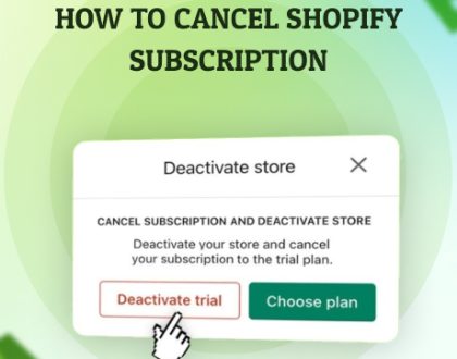 Step-by-step infographic on canceling a Shopify subscription, highlighting key actions and user-friendly visuals.