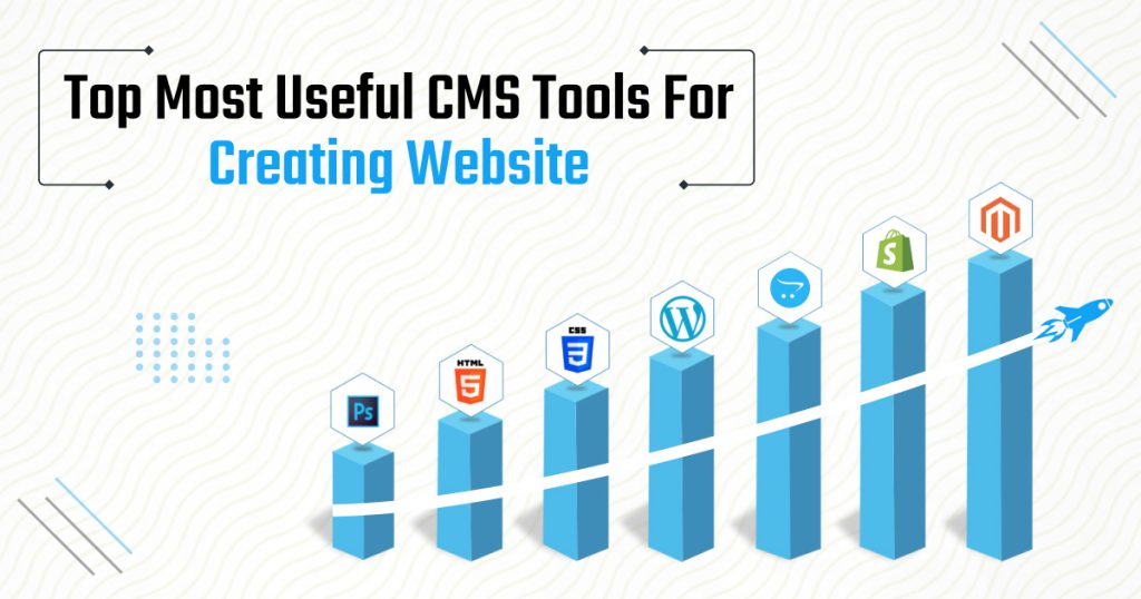 An infographic displaying the best CMS tools for website creation, emphasizing their unique functionalities and user-friendliness.